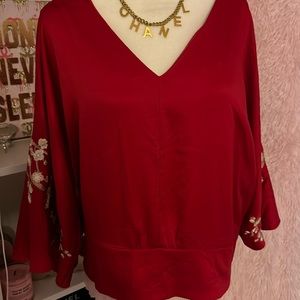 Red silk, Holiday shirt